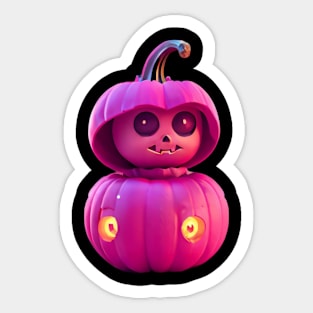 Halloween pink pumpkin Sticker